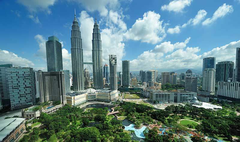 Petronas Twin Towers in Kuala Lumpur. 